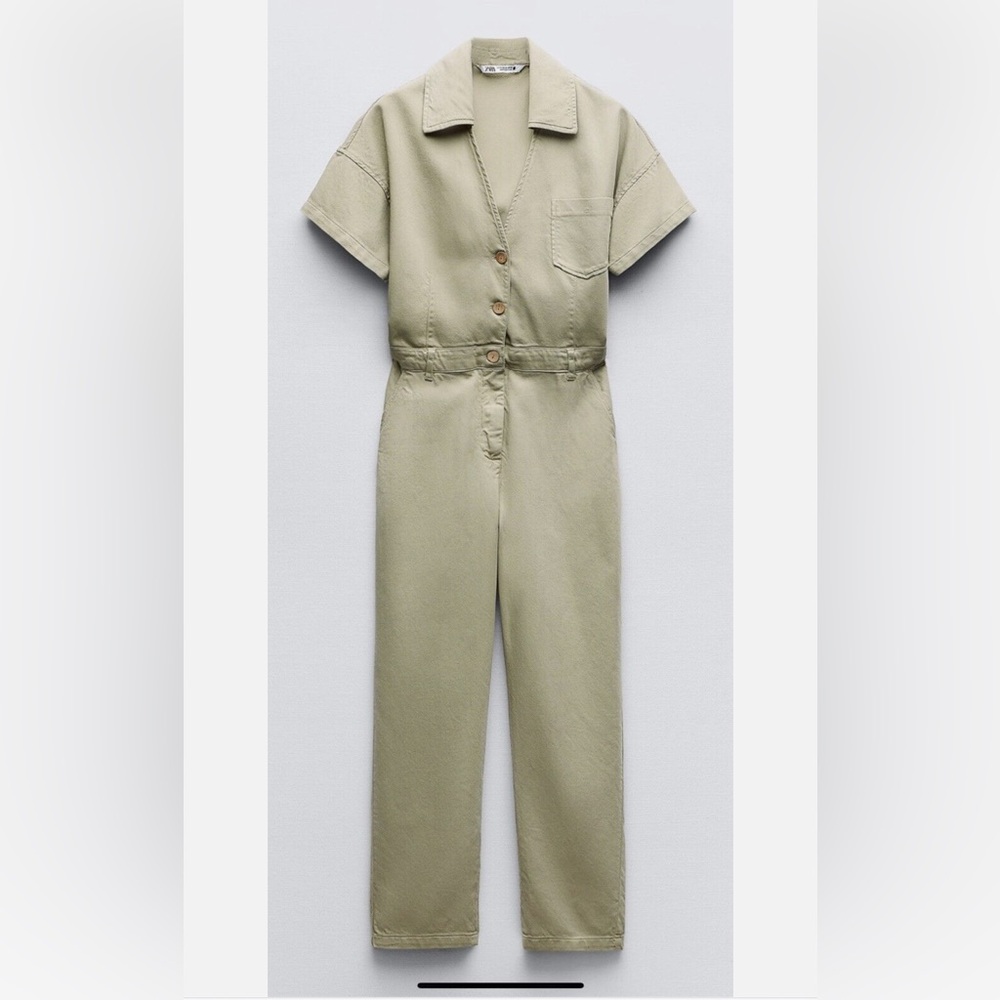Zara short sleeve jumpsuit size m